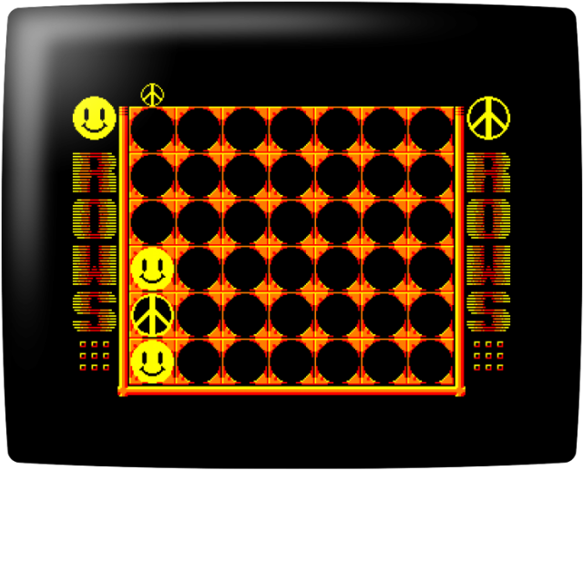Video game screenshot for Link - Link for Amstrad CPC is a Four in A row game for 2 players.